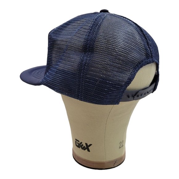 Vintage K Studio Tupelo Muffler Mart Trucker Hat Mesh Snapback Cap Foam Blue - Picture 8 of 12